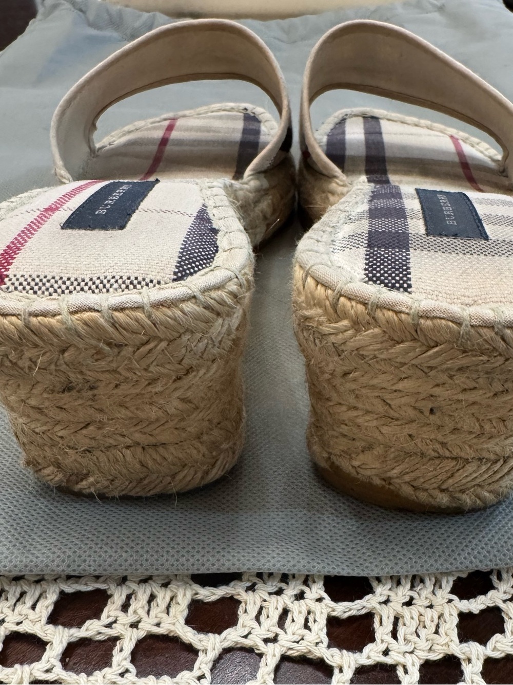 Burberry Plaid Espadrille Sandals - Picture 6 of 9